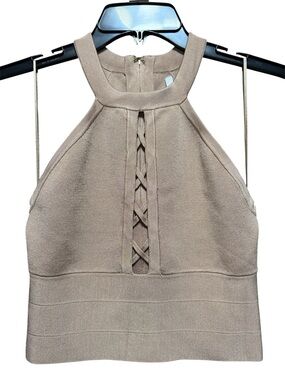 Guess Blush Knit Halter Crop Top